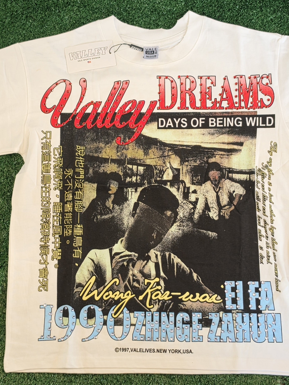 Valley USA Wong Kar-wai "Days of Being Wild" Studded Graphic Tee Size M